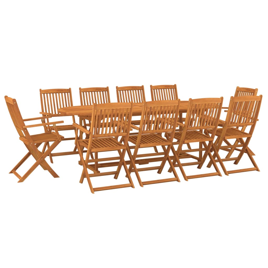 11-delige Tuinset 220x90x75 cm massief acaciahout is nu te koop bij PeponiXL, paradijselijk wonen!