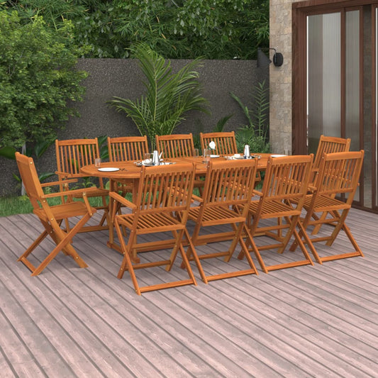 11-delige Tuinset 220x90x75 cm massief acaciahout is nu te koop bij PeponiXL, paradijselijk wonen!