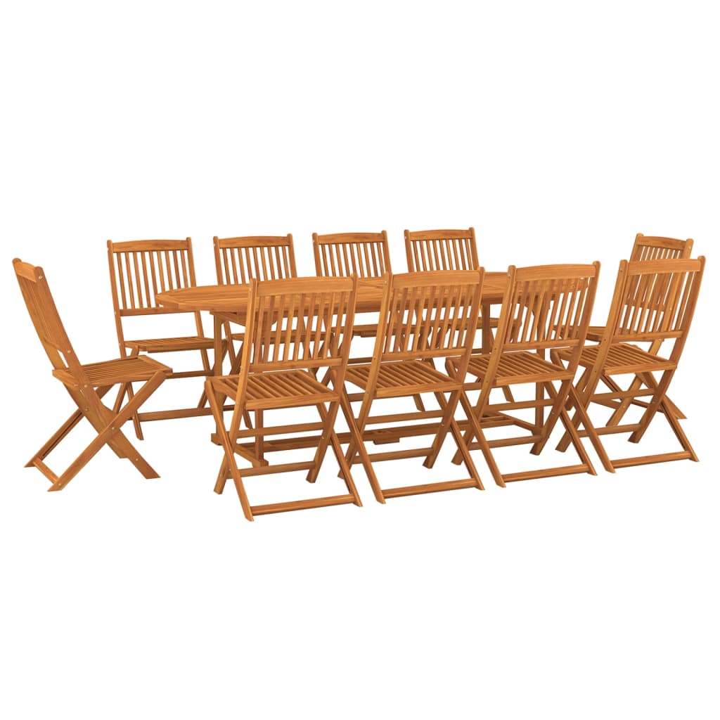 11-delige Tuinset 220x90x75 cm massief acaciahout is nu te koop bij PeponiXL, paradijselijk wonen!