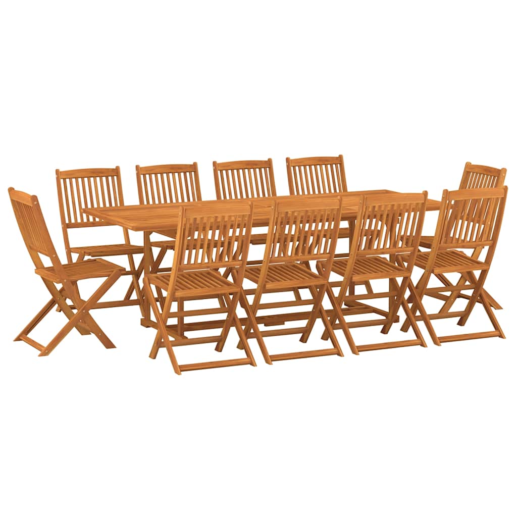 11-delige Tuinset 220x90x75 cm massief acaciahout is nu te koop bij PeponiXL, paradijselijk wonen!