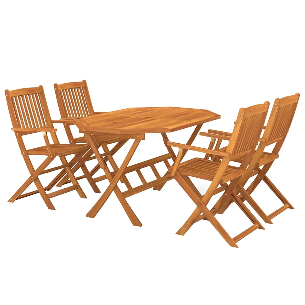 5-delige Tuinset massief acaciahout is nu te koop bij PeponiXL, paradijselijk wonen!