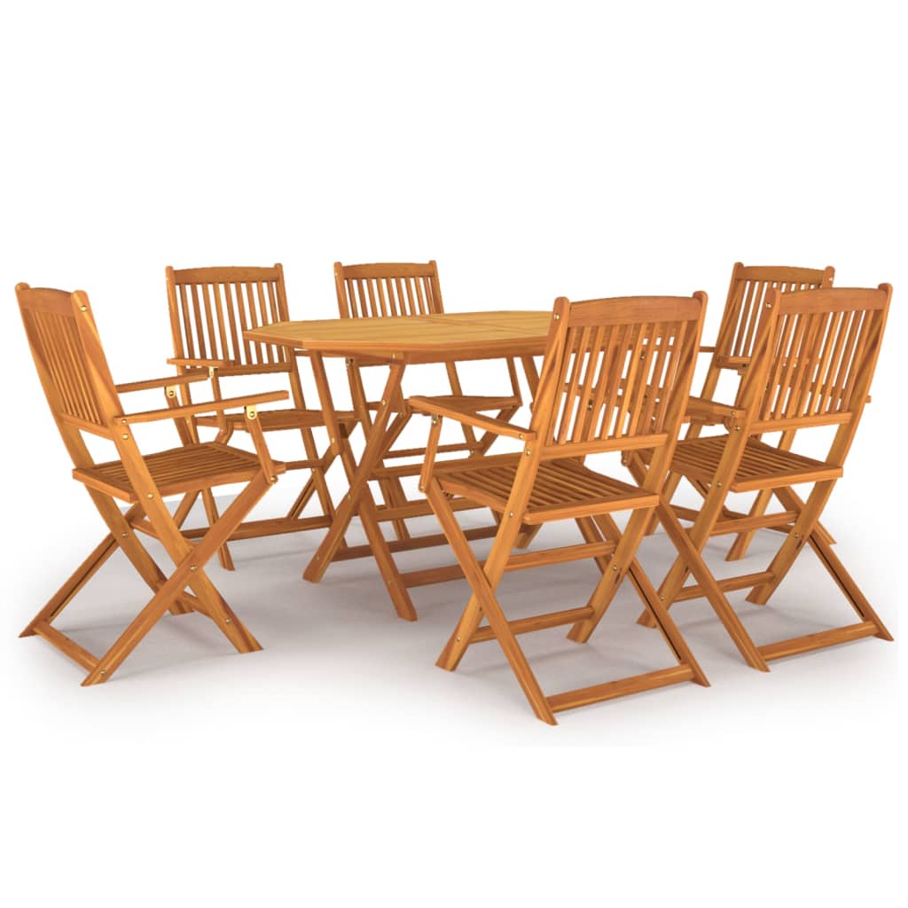 7-delige Tuinset massief acaciahout is nu te koop bij PeponiXL, paradijselijk wonen!