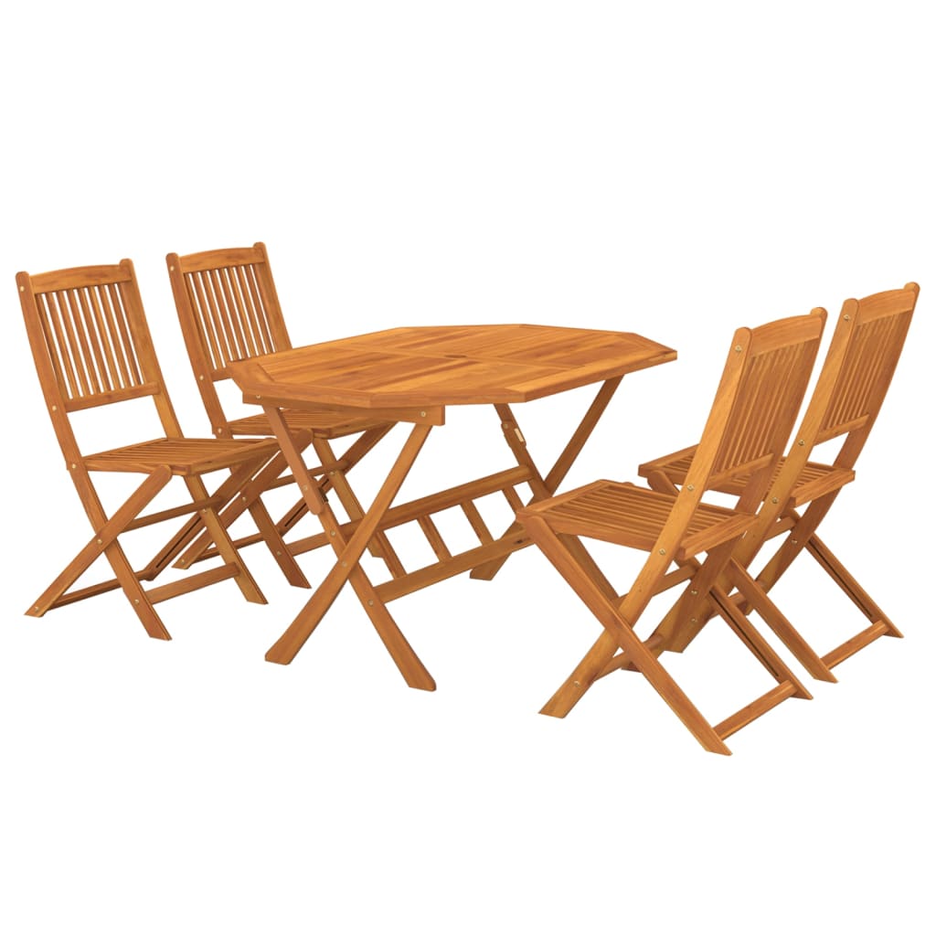 5-delige Tuinset massief acaciahout is nu te koop bij PeponiXL, paradijselijk wonen!