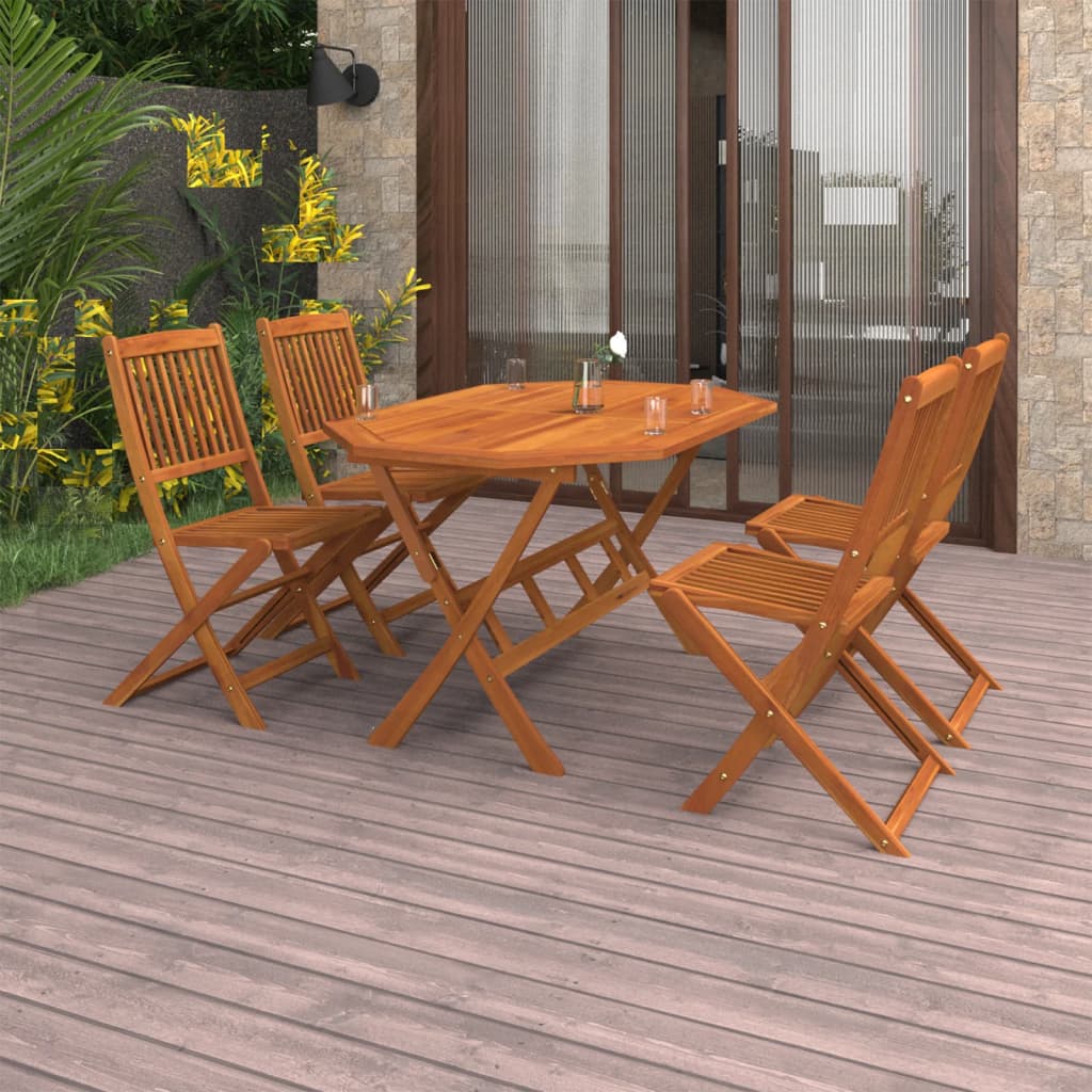 5-delige Tuinset massief acaciahout is nu te koop bij PeponiXL, paradijselijk wonen!