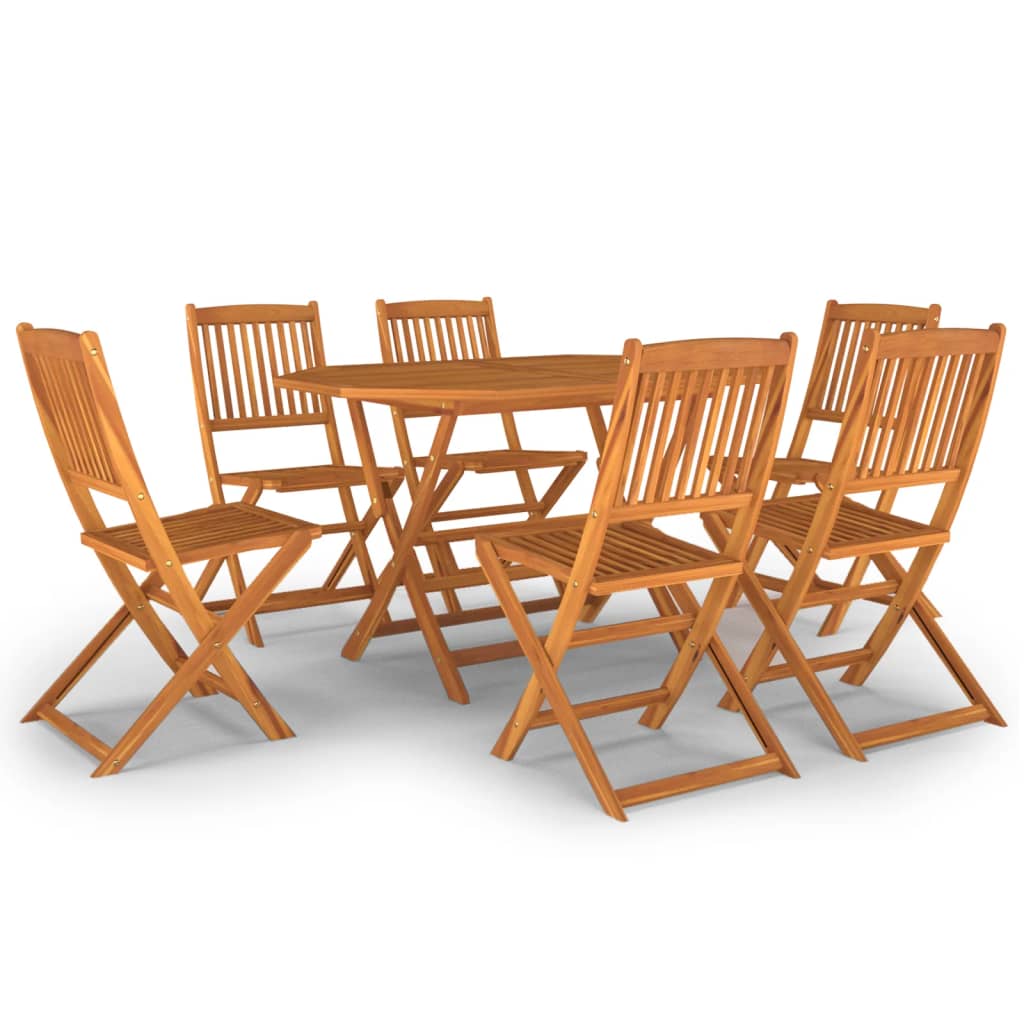 7-delige Tuinset massief acaciahout is nu te koop bij PeponiXL, paradijselijk wonen!
