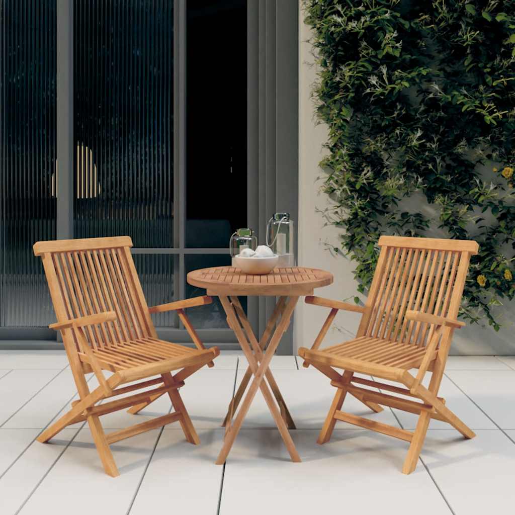 3-delige Tuinset massief teakhout is nu te koop bij PeponiXL, paradijselijk wonen!