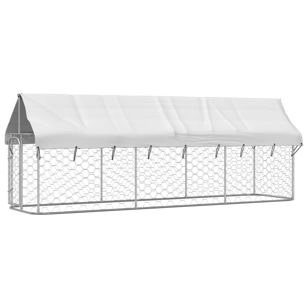 Hondenkennel voor buiten met dak 400x100x150 cm is nu te koop bij PeponiXL, paradijselijk wonen!