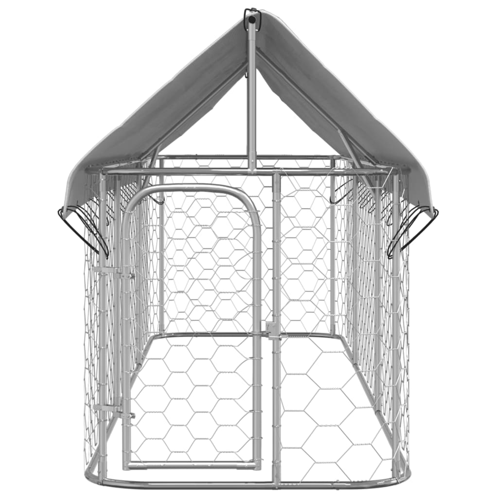 Hondenkennel voor buiten met dak 400x100x150 cm is nu te koop bij PeponiXL, paradijselijk wonen!