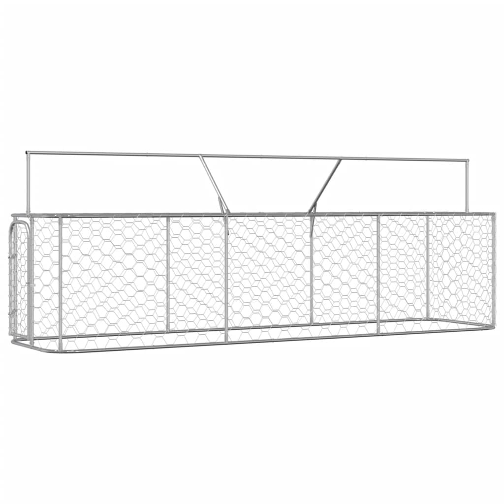 Hondenkennel voor buiten met dak 400x100x150 cm is nu te koop bij PeponiXL, paradijselijk wonen!