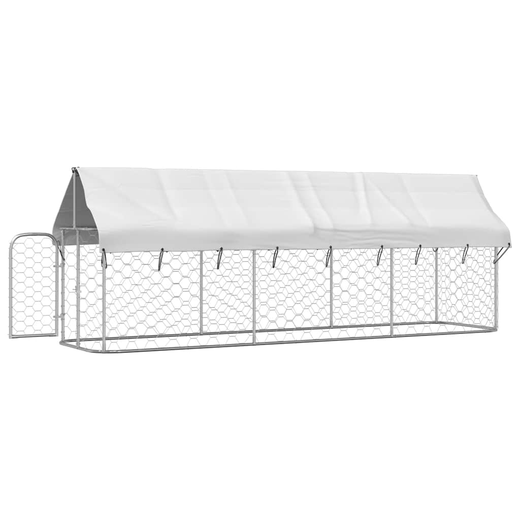 Hondenkennel voor buiten met dak 400x100x150 cm is nu te koop bij PeponiXL, paradijselijk wonen!