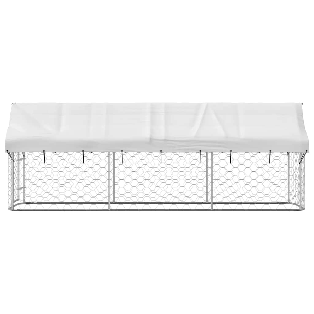 Hondenkennel voor buiten met dak 400x100x150 cm is nu te koop bij PeponiXL, paradijselijk wonen!