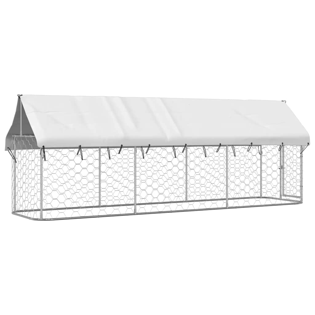 Hondenkennel voor buiten met dak 400x100x150 cm is nu te koop bij PeponiXL, paradijselijk wonen!