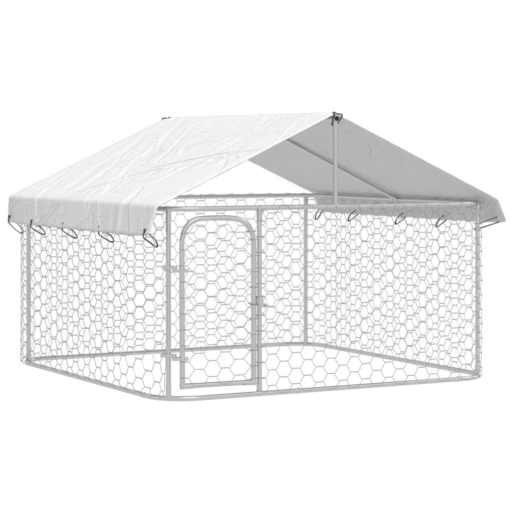 Hondenkennel voor buiten met dak 200x200x150 cm is nu te koop bij PeponiXL, paradijselijk wonen!