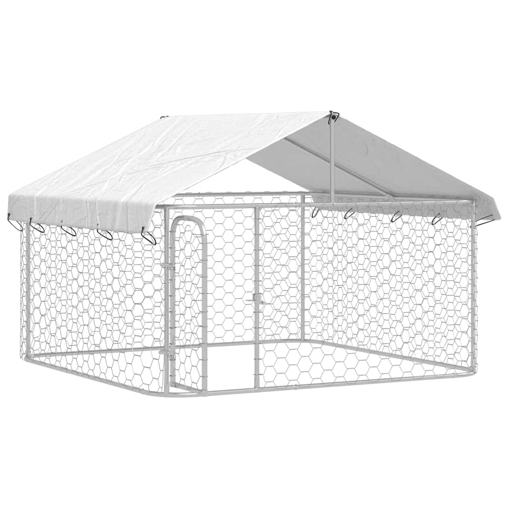 Hondenkennel voor buiten met dak 200x200x150 cm is nu te koop bij PeponiXL, paradijselijk wonen!