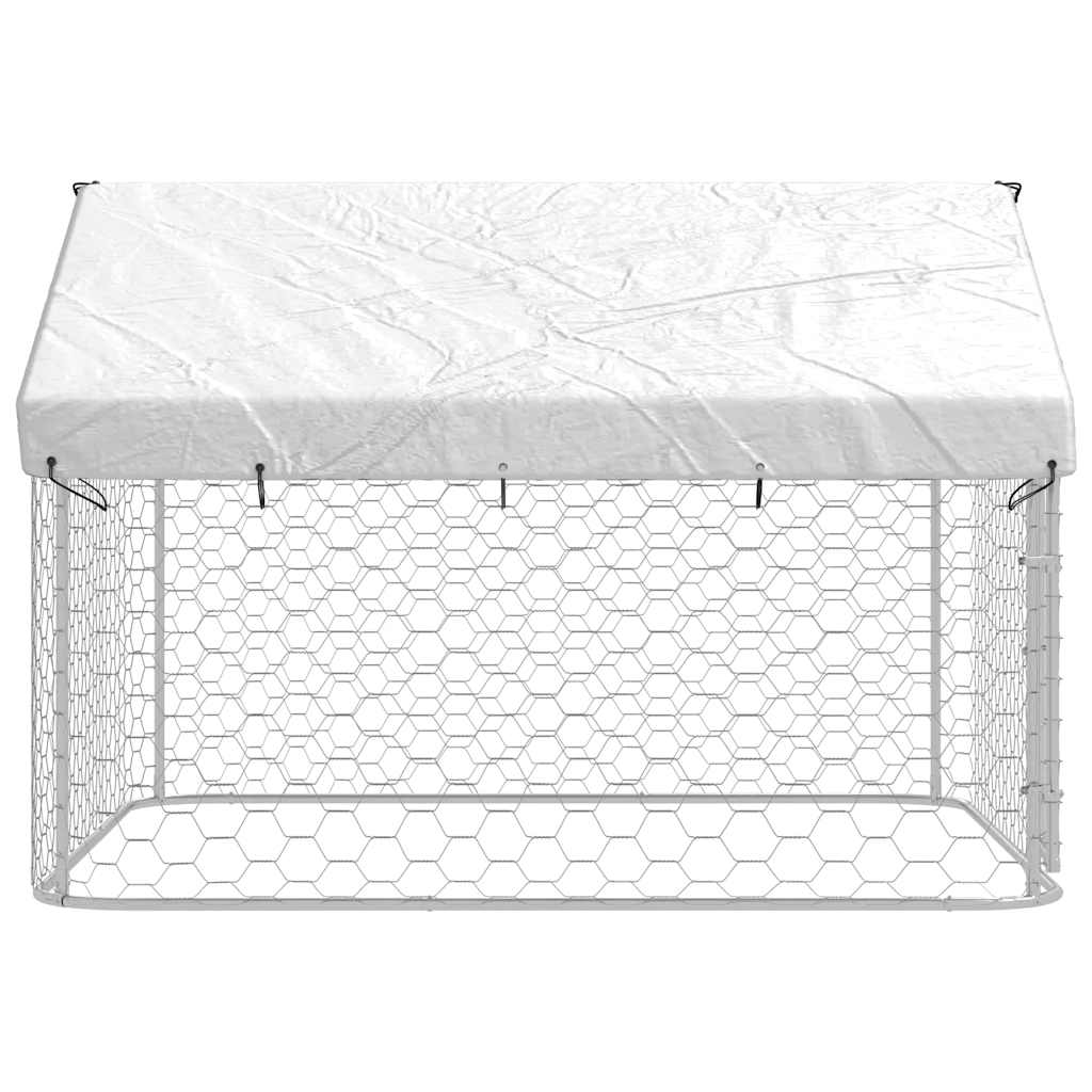 Hondenkennel voor buiten met dak 200x200x150 cm is nu te koop bij PeponiXL, paradijselijk wonen!