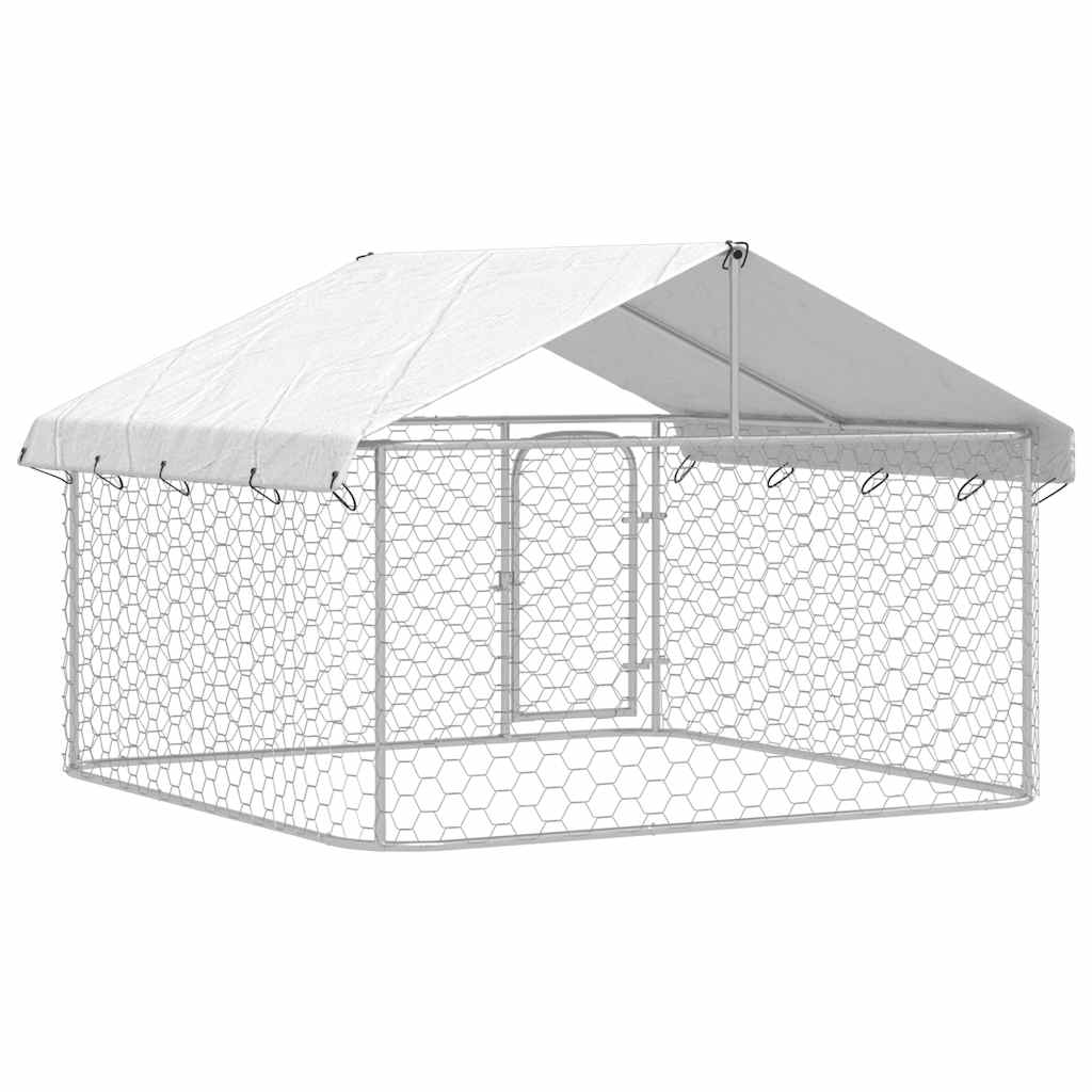 Hondenkennel voor buiten met dak 200x200x150 cm is nu te koop bij PeponiXL, paradijselijk wonen!