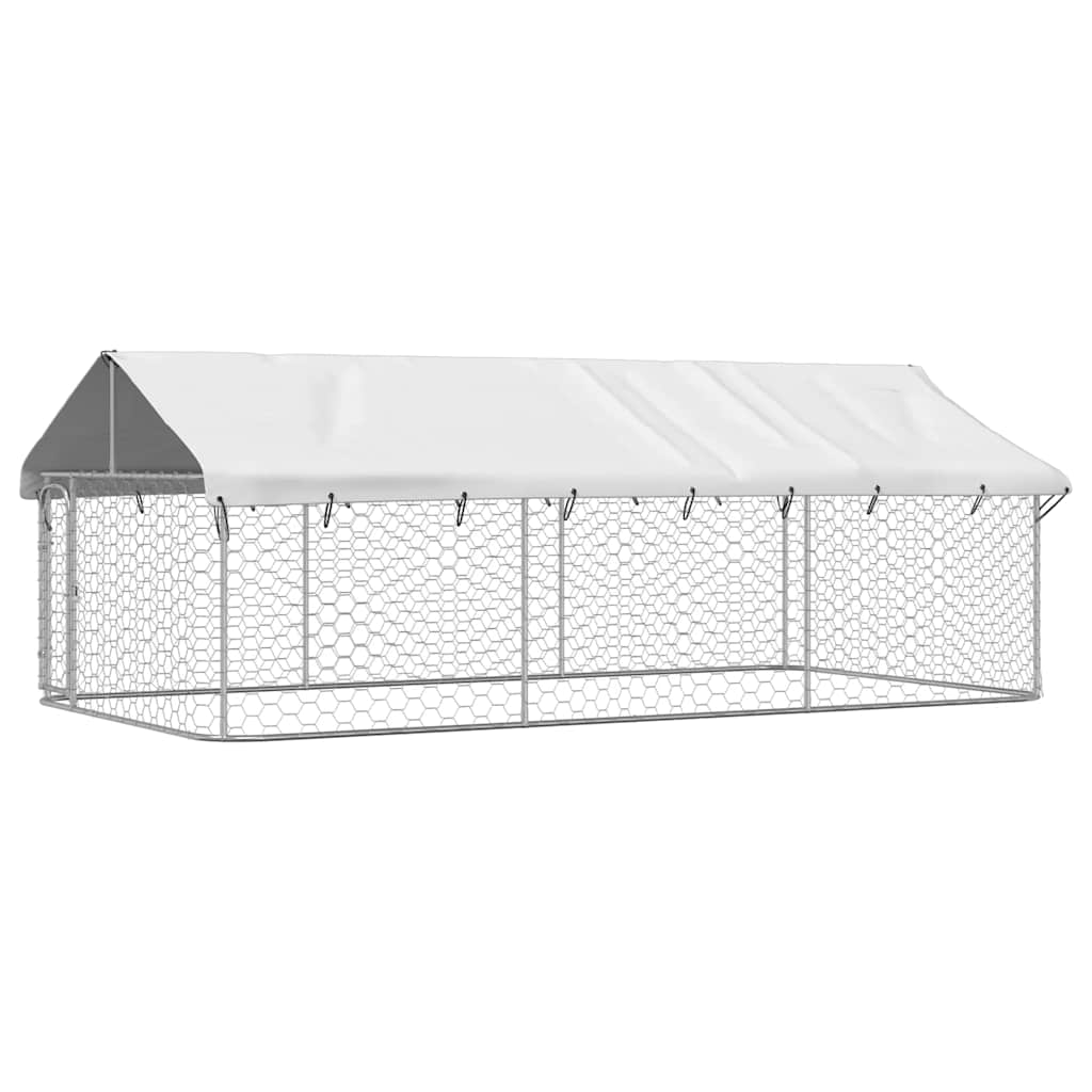 Hondenkennel voor buiten met dak 400x200x150 cm is nu te koop bij PeponiXL, paradijselijk wonen!