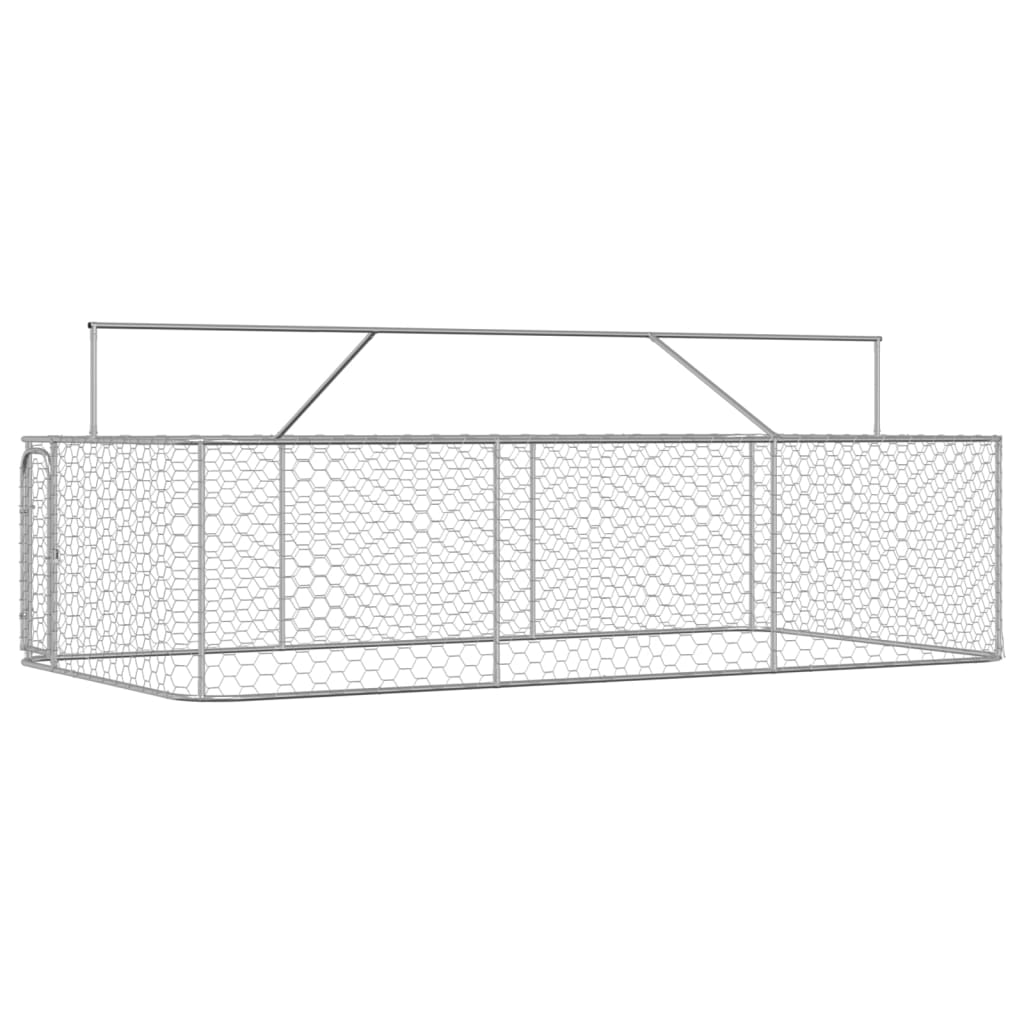 Hondenkennel voor buiten met dak 400x200x150 cm is nu te koop bij PeponiXL, paradijselijk wonen!