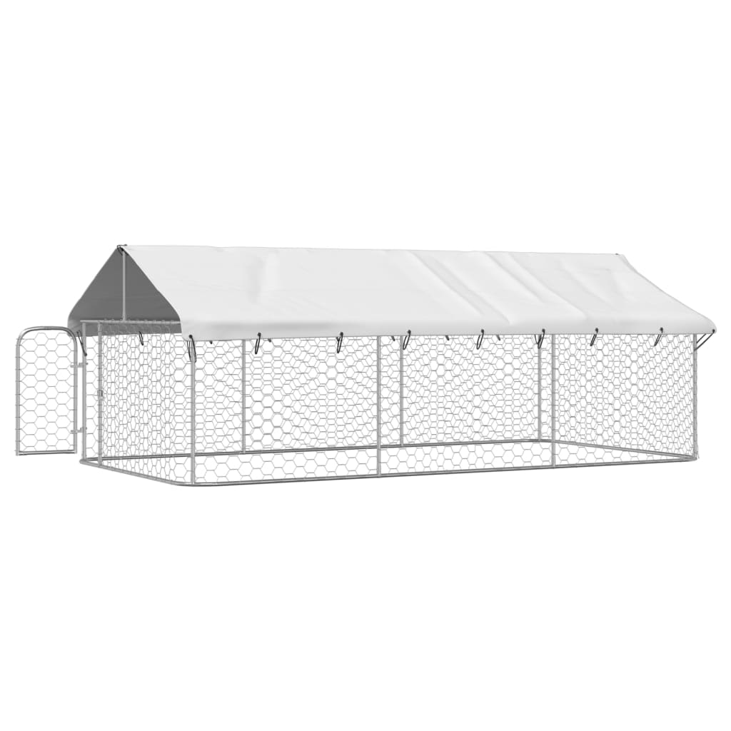 Hondenkennel voor buiten met dak 400x200x150 cm is nu te koop bij PeponiXL, paradijselijk wonen!