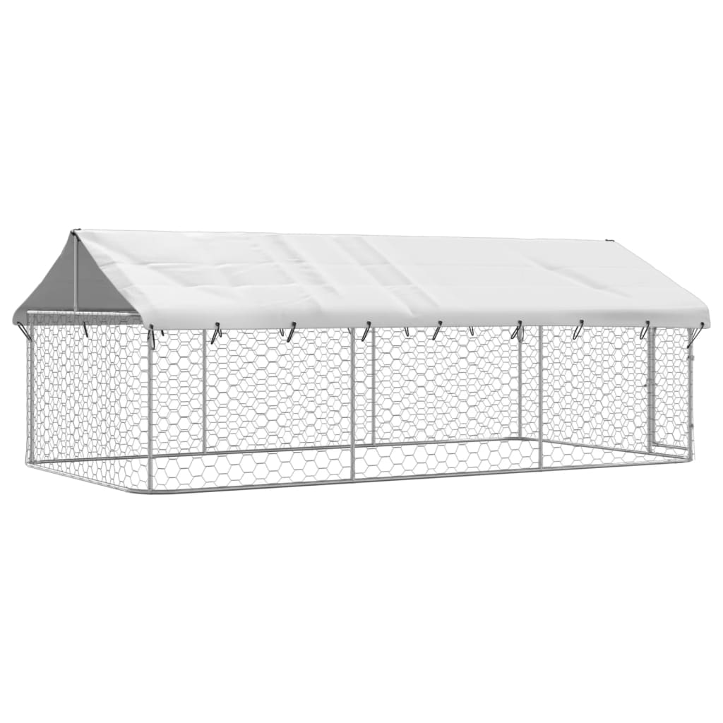Hondenkennel voor buiten met dak 400x200x150 cm is nu te koop bij PeponiXL, paradijselijk wonen!