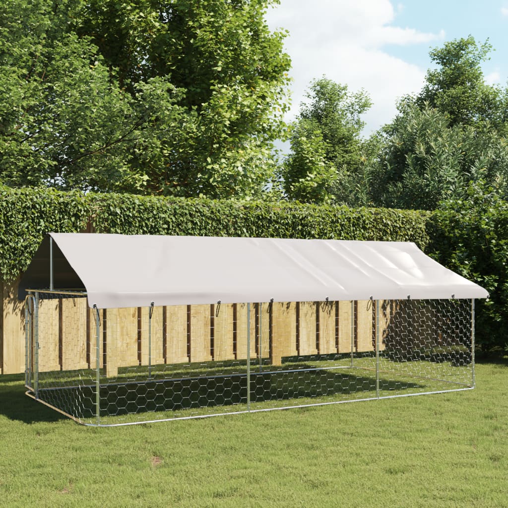 Hondenkennel voor buiten met dak 400x200x150 cm is nu te koop bij PeponiXL, paradijselijk wonen!