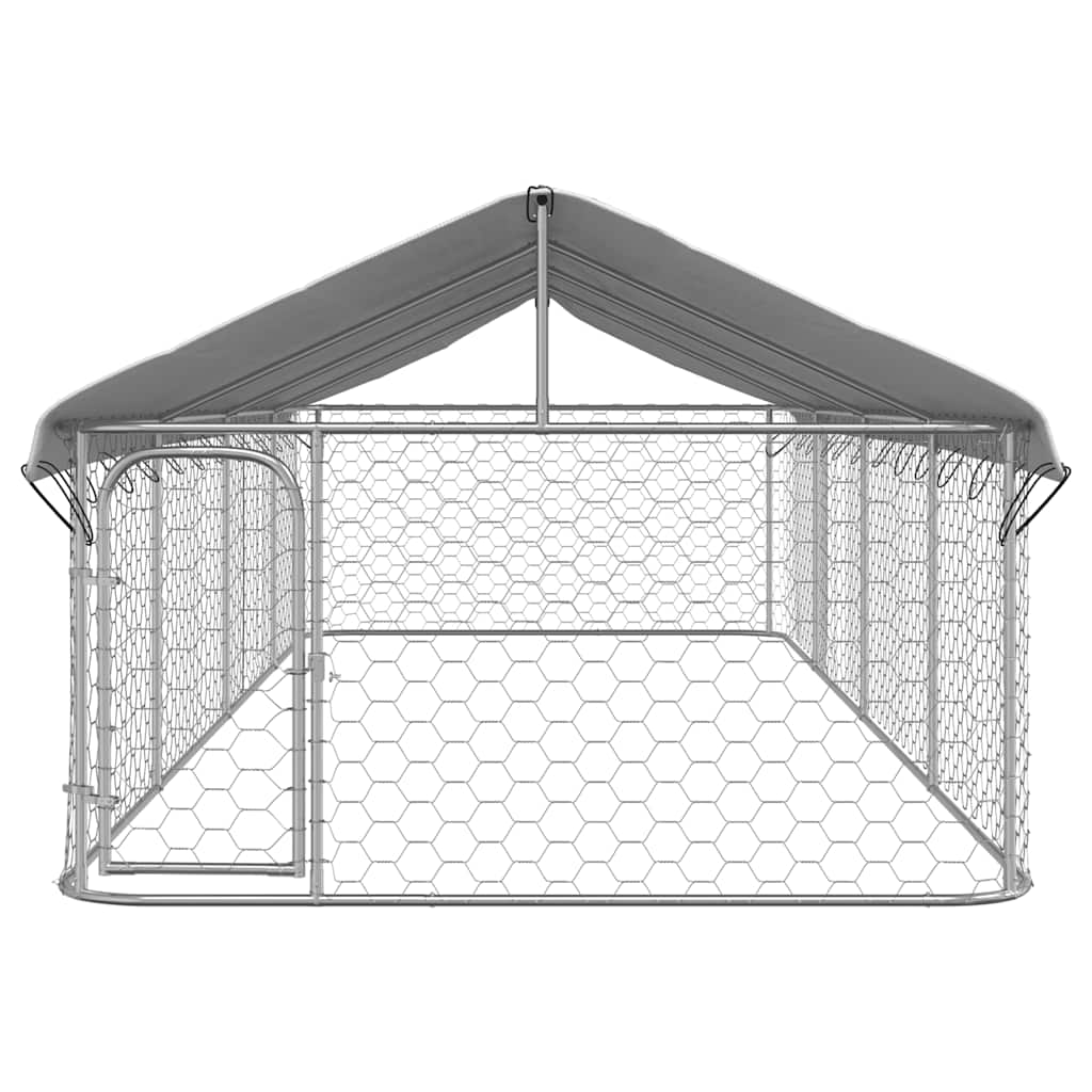 Hondenkennel voor buiten met dak 600x200x150 cm is nu te koop bij PeponiXL, paradijselijk wonen!