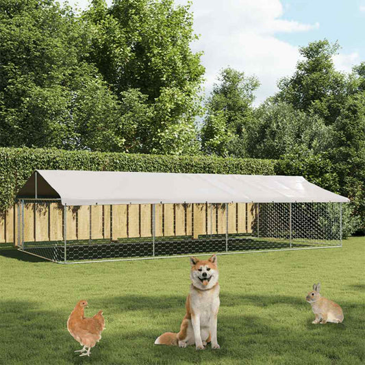 Hondenkennel voor buiten met dak 600x300x150 cm is nu te koop bij PeponiXL, paradijselijk wonen!