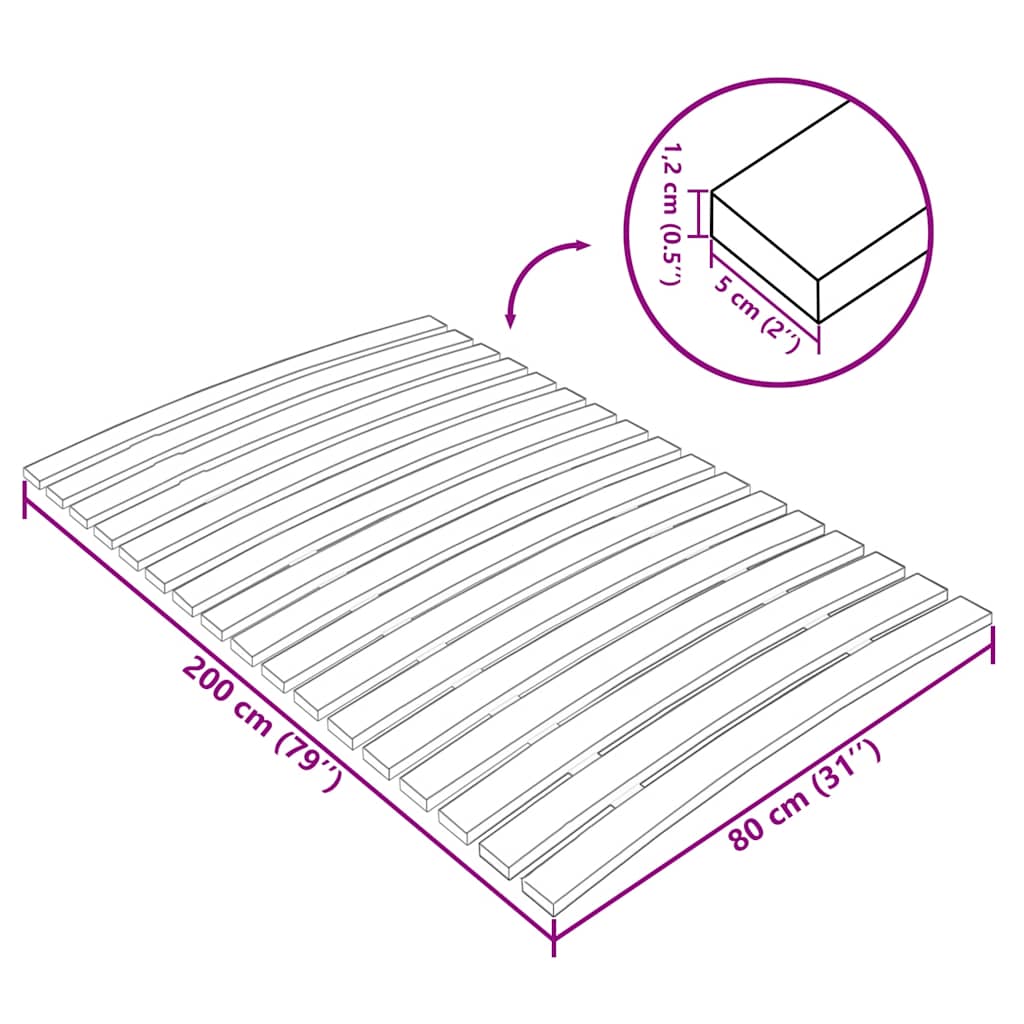 Bedlattenvervanging met 17 latten 80x200 cm is nu te koop bij PeponiXL, paradijselijk wonen!
