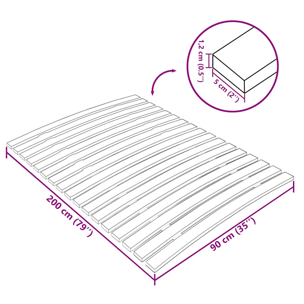 Bedlattenvervanging met 17 latten 90x200 cm is nu te koop bij PeponiXL, paradijselijk wonen!