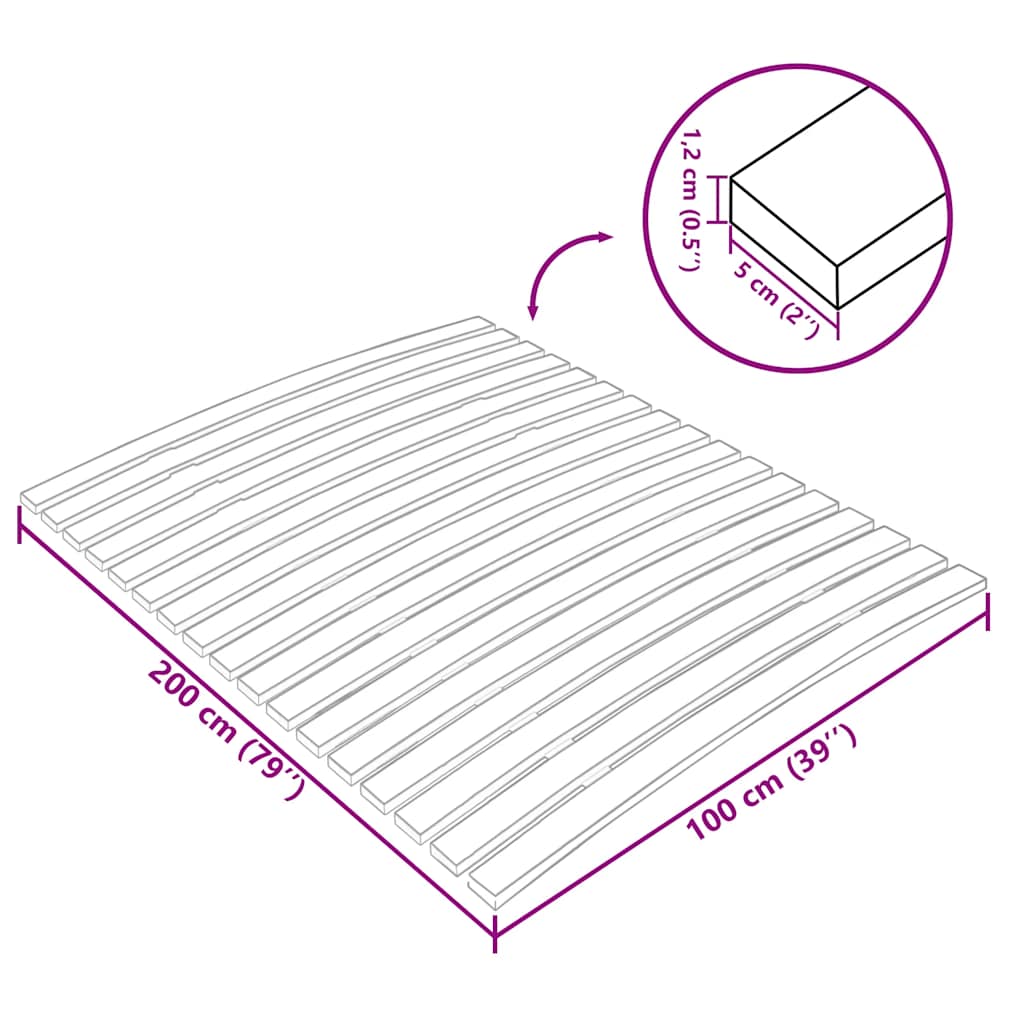 Bedlattenvervanging met 17 latten 100x200 cm is nu te koop bij PeponiXL, paradijselijk wonen!