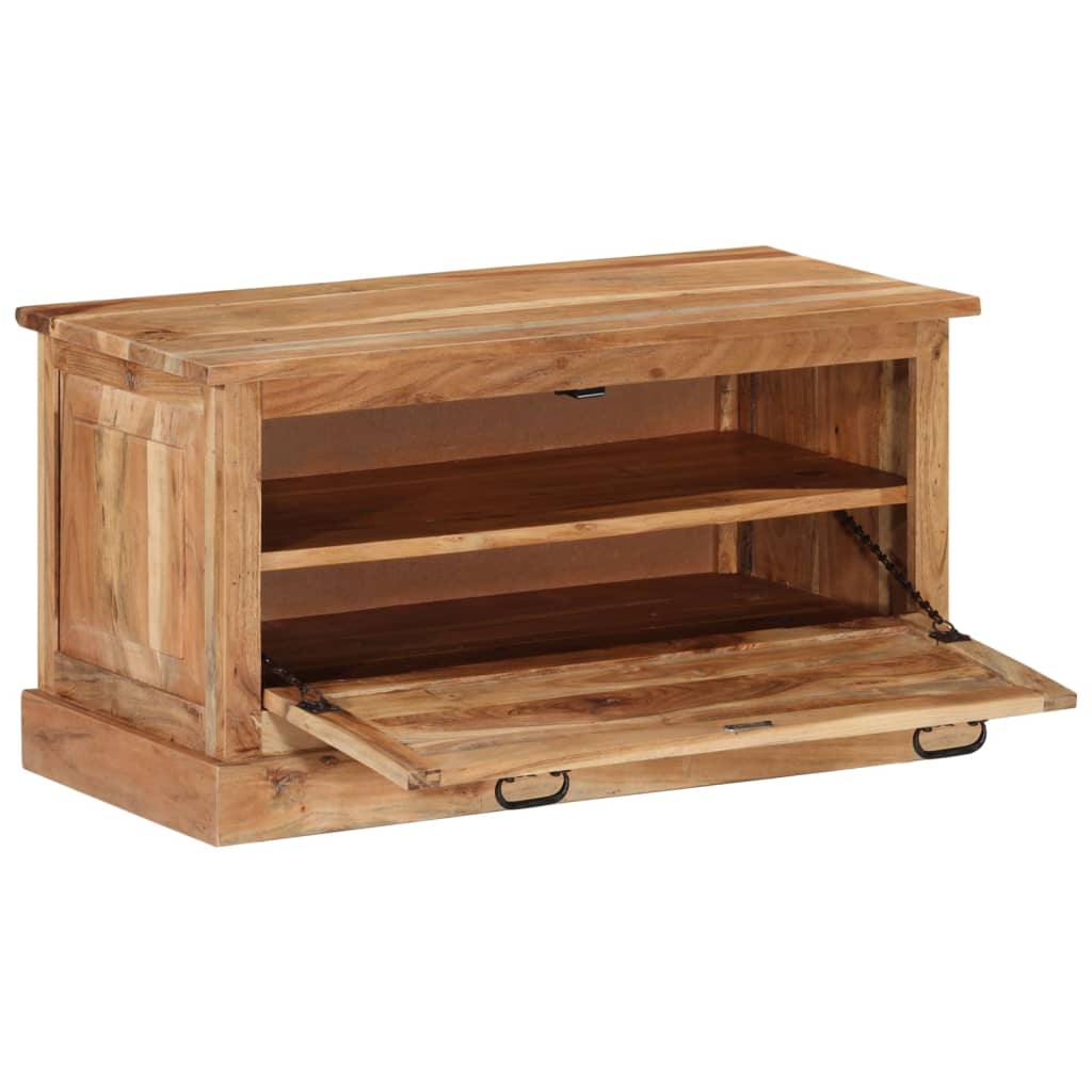 Schoenenopbergbank 85x40x45 cm massief acaciahout is nu te koop bij PeponiXL, paradijselijk wonen!