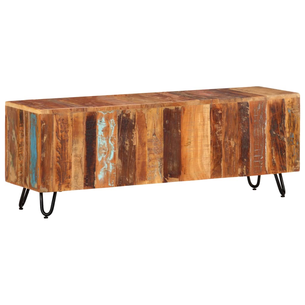 Tv-meubel 110x30x40 cm massief gerecycled hout is nu te koop bij PeponiXL, paradijselijk wonen!
