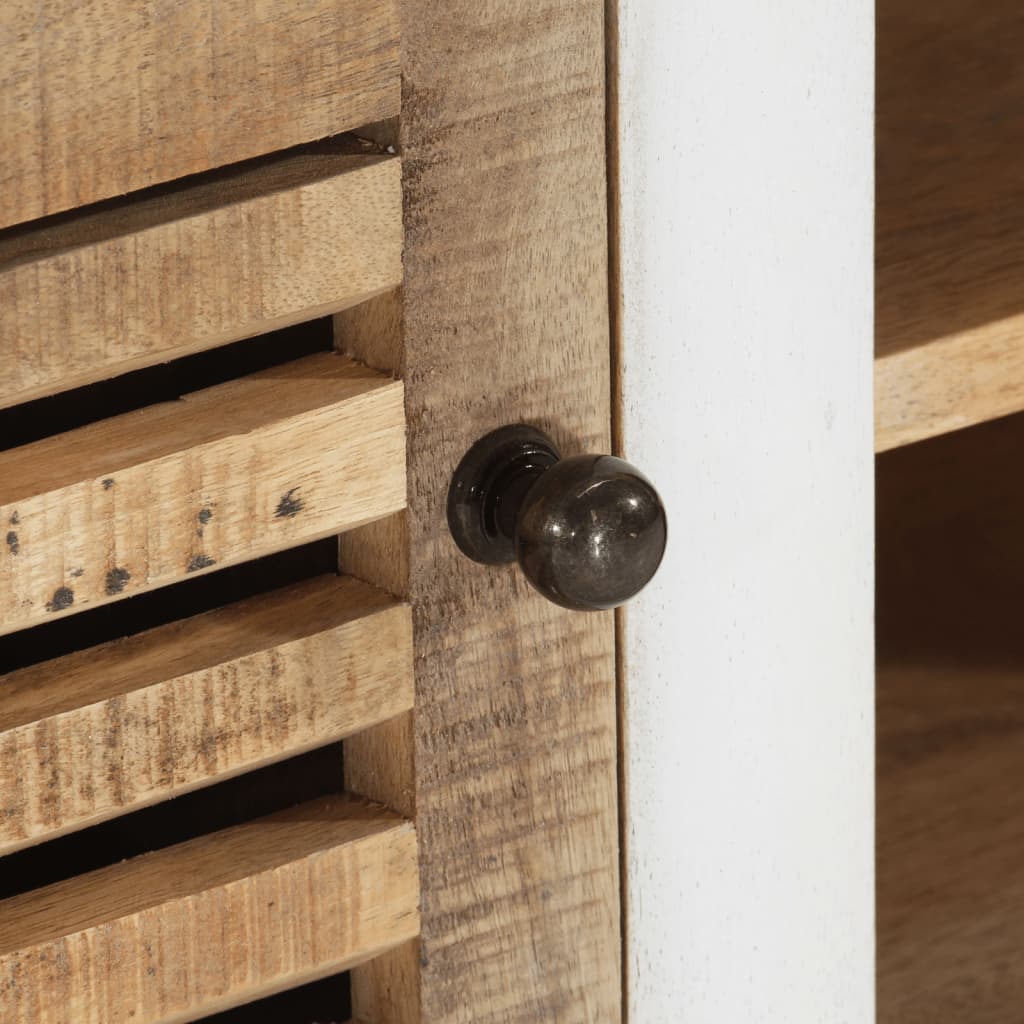 Tv-meubel 110x30x40 cm massief mangohout is nu te koop bij PeponiXL, paradijselijk wonen!