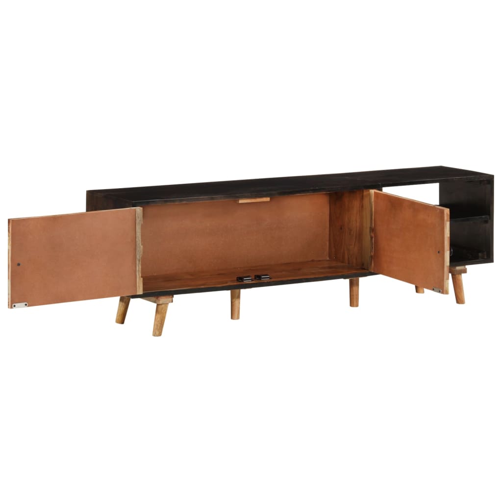 Tv-meubel 140x30x45 cm ruw mangohout en massief acaciahout is nu te koop bij PeponiXL, paradijselijk wonen!