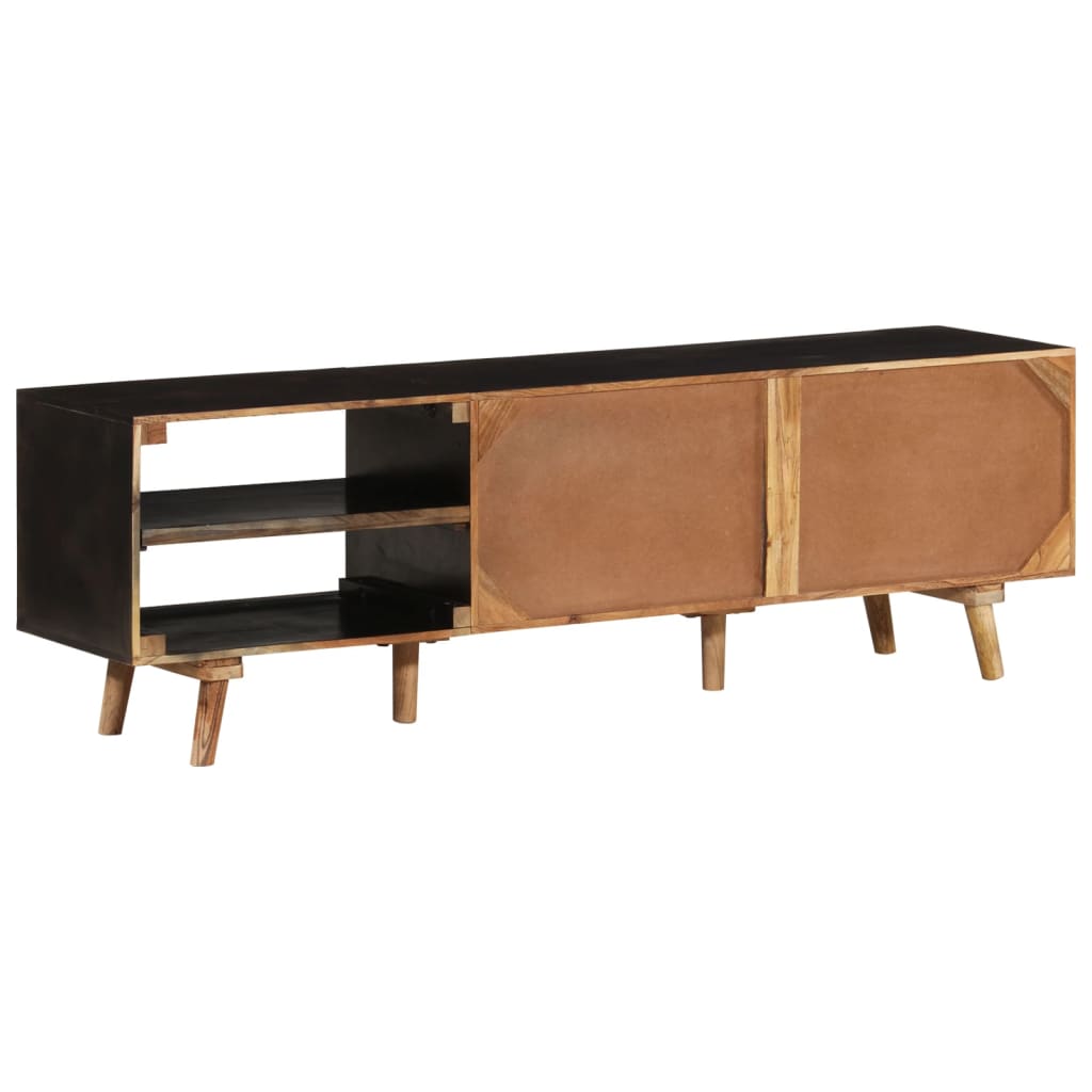Tv-meubel 140x30x45 cm ruw mangohout en massief acaciahout is nu te koop bij PeponiXL, paradijselijk wonen!