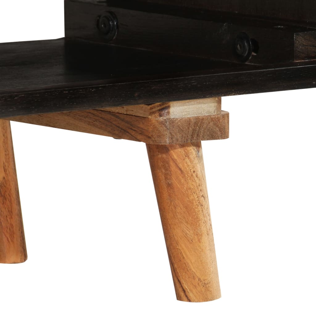 Tv-meubel 140x30x45 cm ruw mangohout en massief acaciahout is nu te koop bij PeponiXL, paradijselijk wonen!