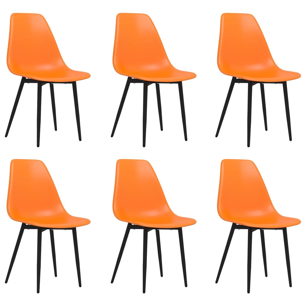 Eetkamerstoelen 6 st PP oranje is nu te koop bij PeponiXL, paradijselijk wonen!