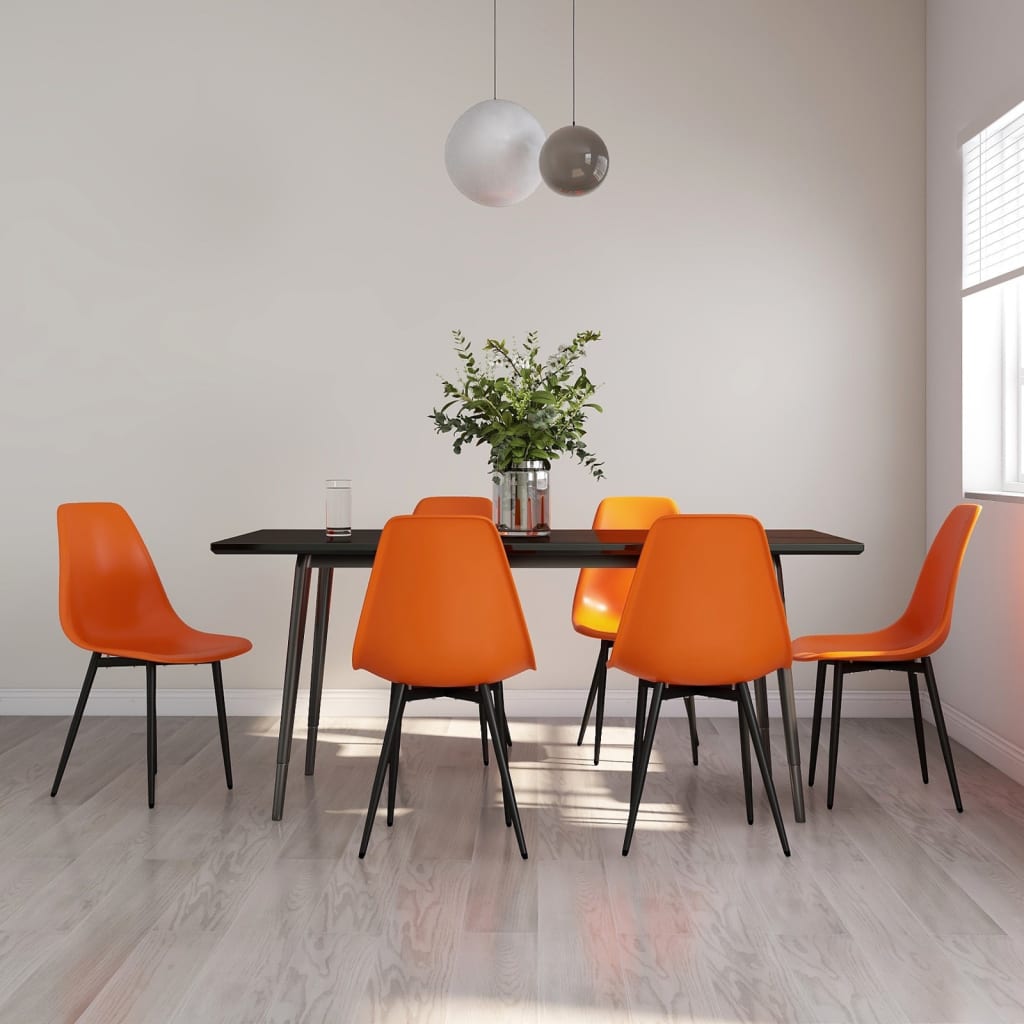 Eetkamerstoelen 6 st PP oranje is nu te koop bij PeponiXL, paradijselijk wonen!