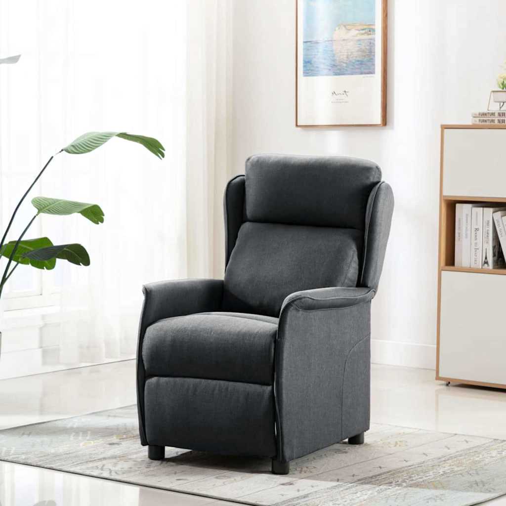 Ligstoel Donkergrijs 66.5 x 94 x 101.5 cm Polyester is nu te koop bij PeponiXL, paradijselijk wonen!