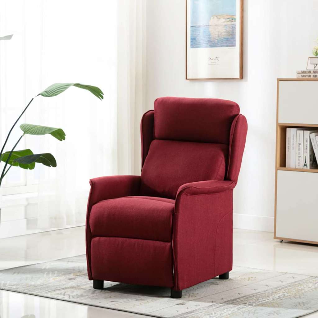 Ligstoel Wijnrood 66.5 x 94 x 101.5 cm Polyester is nu te koop bij PeponiXL, paradijselijk wonen!