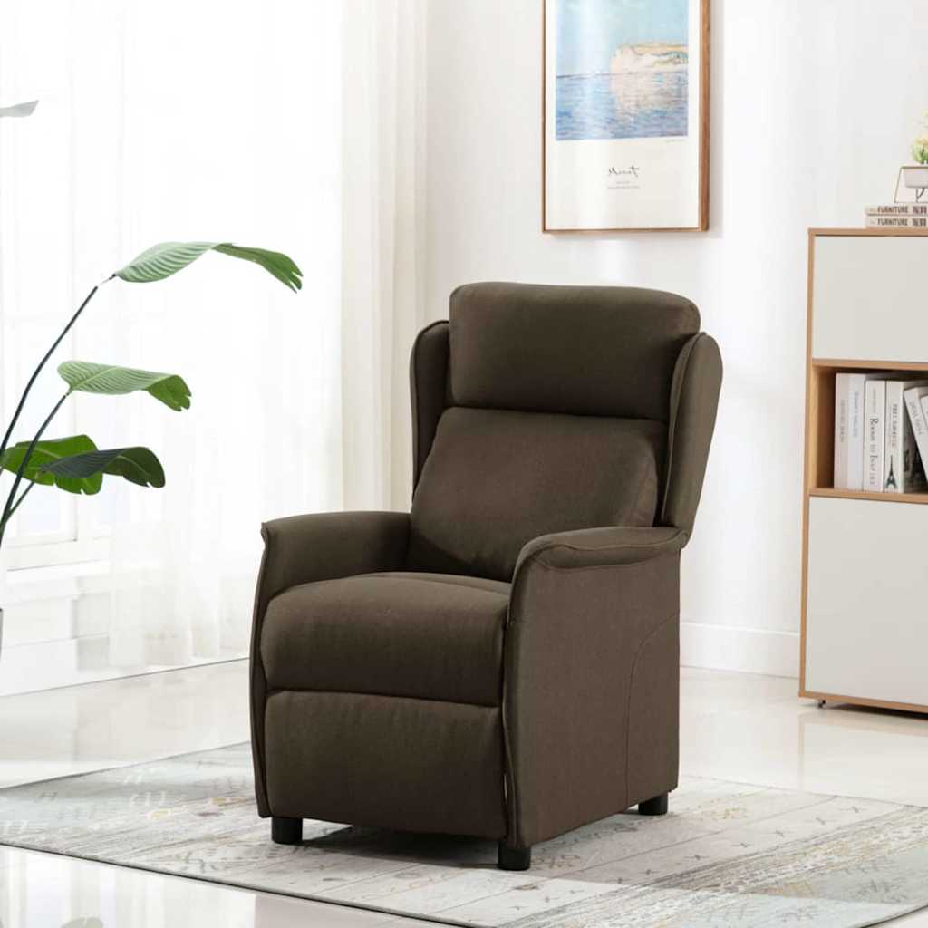 Ligstoel Bruin 66.5 x 94 x 101.5 cm Polyester is nu te koop bij PeponiXL, paradijselijk wonen!