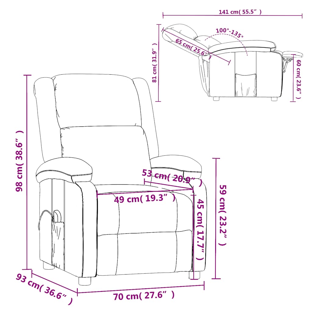 Massagestoel kunstleer bruin is nu te koop bij PeponiXL, paradijselijk wonen!