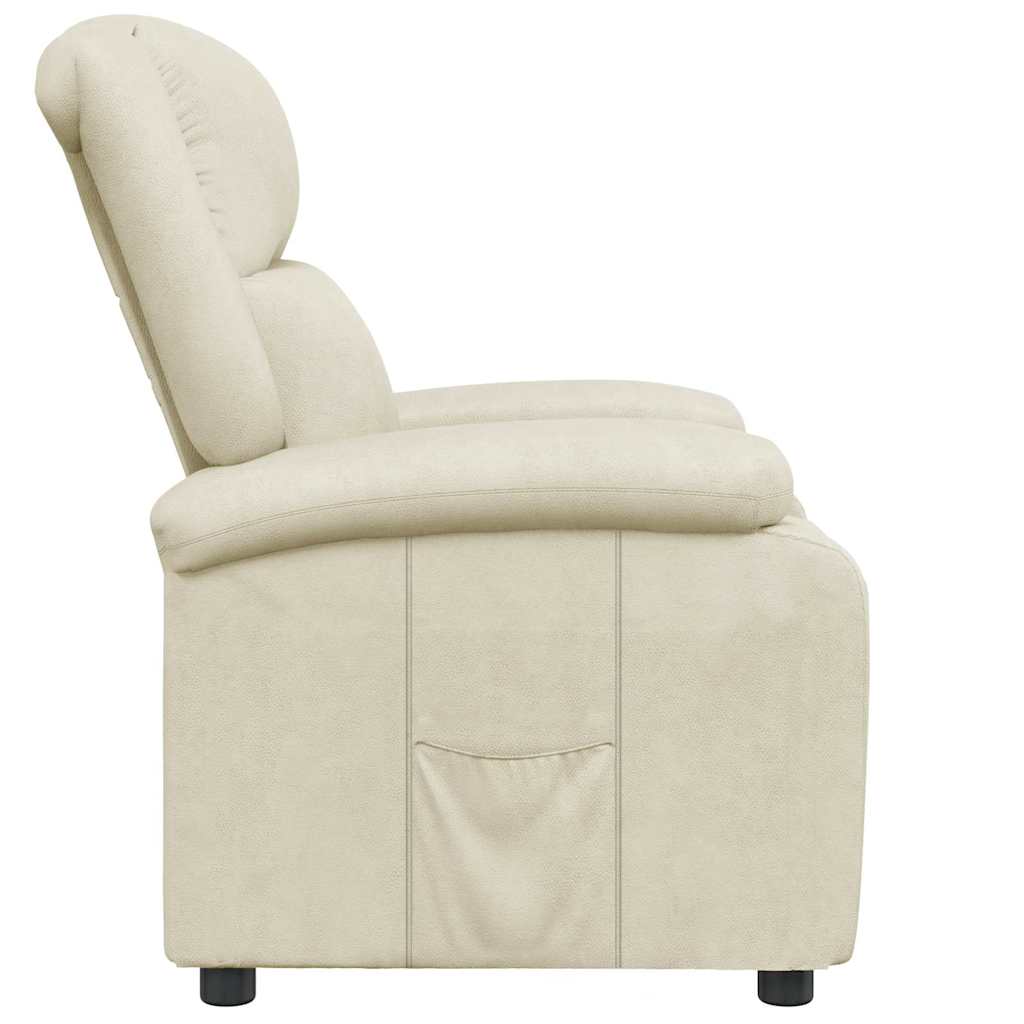 Fauteuil verstelbaar kunstleer wit is nu te koop bij PeponiXL, paradijselijk wonen!