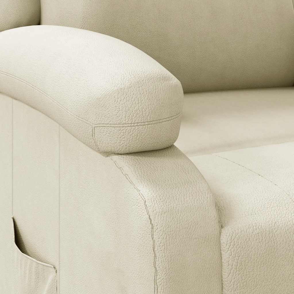 Fauteuil verstelbaar kunstleer wit is nu te koop bij PeponiXL, paradijselijk wonen!