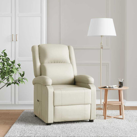 Fauteuil verstelbaar kunstleer wit is nu te koop bij PeponiXL, paradijselijk wonen!