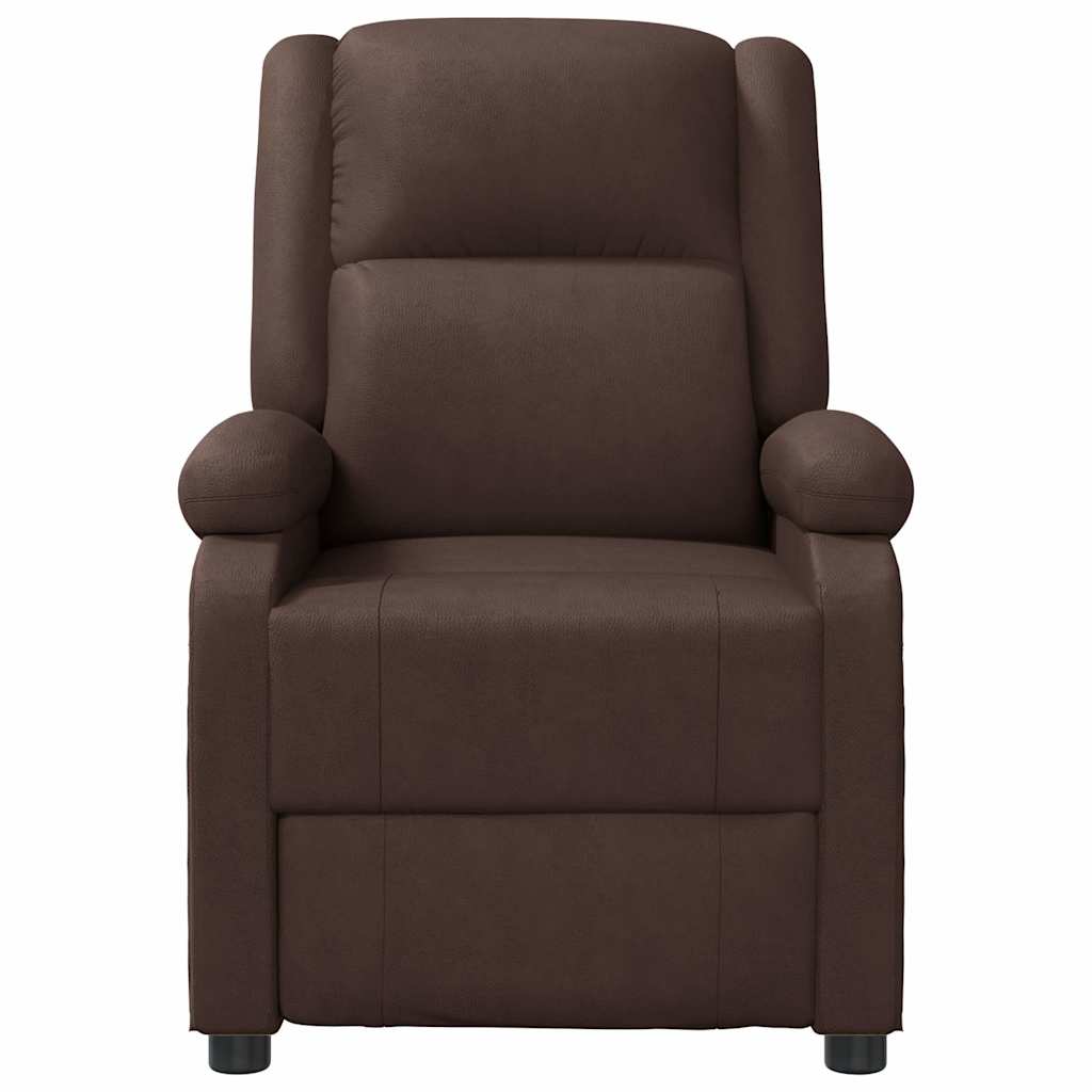 Fauteuil verstelbaar kunstleer bruin is nu te koop bij PeponiXL, paradijselijk wonen!