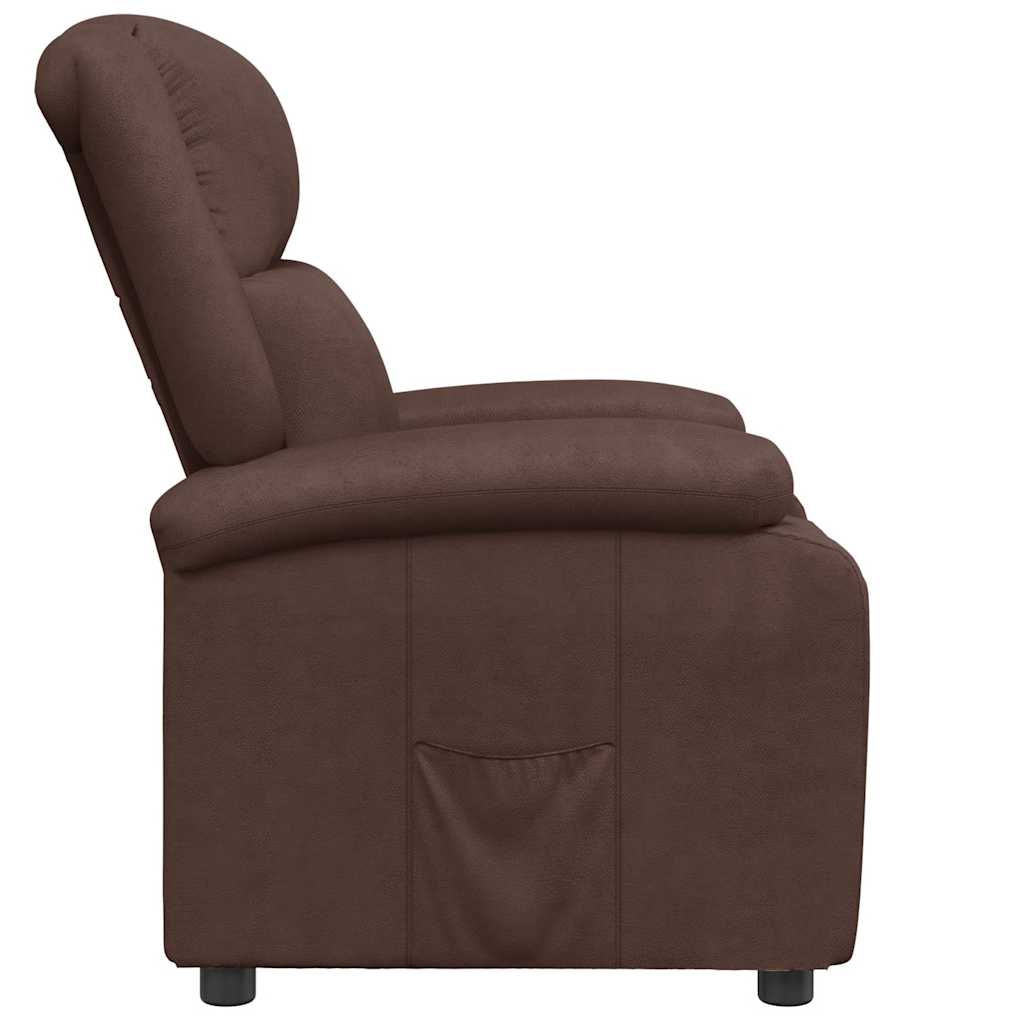 Fauteuil verstelbaar kunstleer bruin is nu te koop bij PeponiXL, paradijselijk wonen!