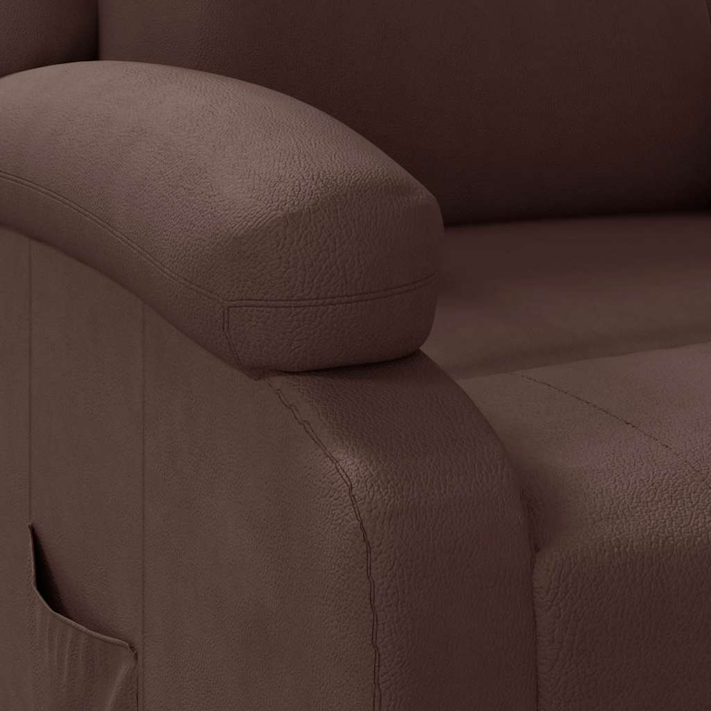 Fauteuil verstelbaar kunstleer bruin is nu te koop bij PeponiXL, paradijselijk wonen!