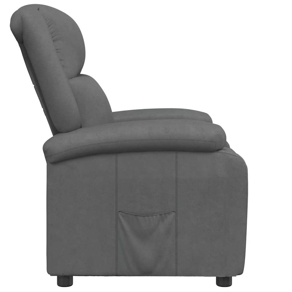 Fauteuil verstelbaar kunstleer grijs is nu te koop bij PeponiXL, paradijselijk wonen!