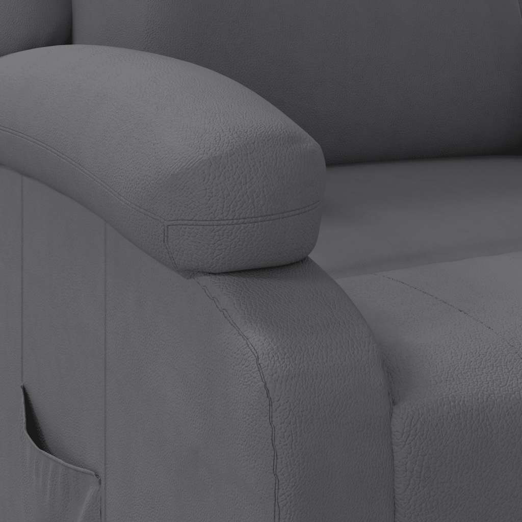 Fauteuil verstelbaar kunstleer grijs is nu te koop bij PeponiXL, paradijselijk wonen!